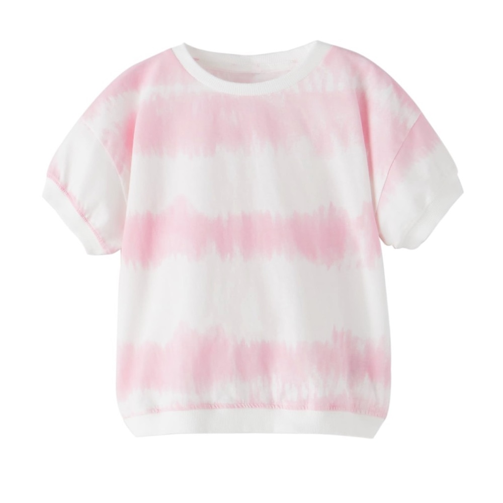 Zara pink tie dye short sleeve little girls too